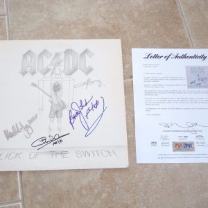 AC/DC x4 Flick Of The Switch Signed Autographed LP Album Record PSA Certified 2