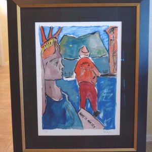 Bob Dylan Giclee Print Statue of Liberty Drawn Blank Series Framed 2008 213/295