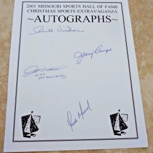 Bill Verdon Jerry Lumpe +2 2001 MO Sports Hall Of Fame Signed Sheet Baseball