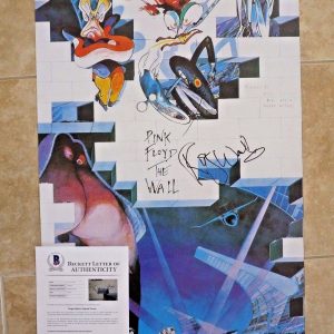 Roger Waters Pink Floyd Signed Autograph 24x36 Poster BAS Certified The Wall #6