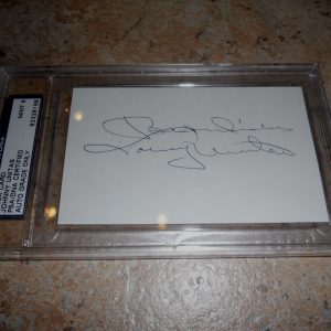 Johnny Unitas Colts HOF Football Signed Index Card PSA Certified Mint 9 #2