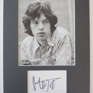 Rolling Stones Mick Jagger Signed Autographed 11x14 Display Beckett Certified #2
