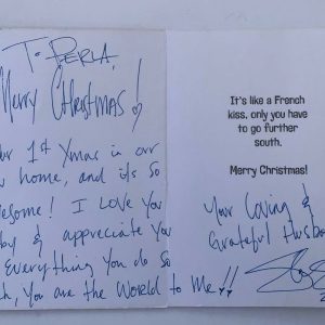 Slash Guns & Roses Handwritten 2010 Christmas Card Signed Autographed Juliens