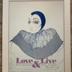 Ramon Santiago "Love & Live" 1988 19.75" x 25.5" Palladium, NY Dual Signed Print