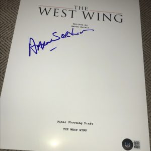 AARON SORKIN SIGNED AUTOGRAPH SCRIPT THE WEST WING FULL PAGES BECKETT BAS COA D