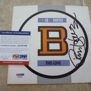 Brian Howe Bad Company Autographed Signed 7" 35 Record Sleeve PSA Certified #2