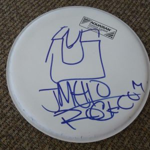 James J Mellow Clarke Autographed Signed 8" DRUMHEAD W/ Sketch PSA Guaranteed