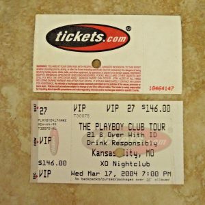 RARE The Playboy Tour 2004 Kansas City Mo Used Ticket Stub