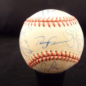 1998 Phillies Team Signed Auto x32 ONL Baseball PSA Guaranteed Schilling Rolen