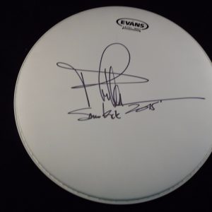 Phil Varone Skid Row Saigon Kick Autographed Signed 14" DRUMHEAD PSA Guarantee 2