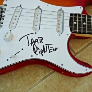 Tracii L.A. Guns Signed Autographed Guitar RIP & TEAR Lyrics PSA BAS Guaranteed