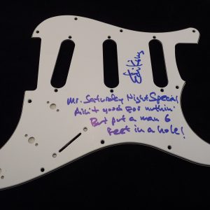 Ed King Lynyrd Skynyrd Sat. Night Lyrics Signed Guitar Pickguard PSA Guaranteed