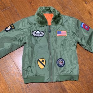 Youth Intermediate B-15 Flyers Jacket Coat Size XL W/ Airborne Patches