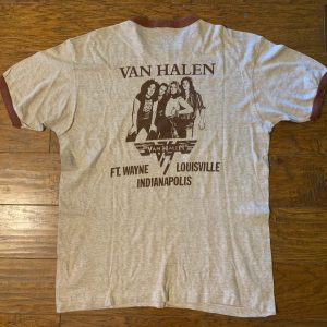Van Halen 1980 World Invasion Tour Rare CREW Only Tour Shirt Size L