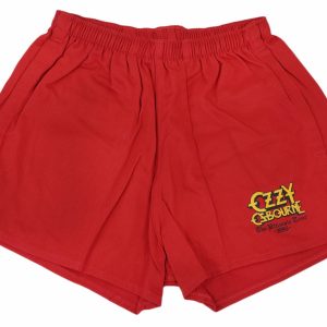 Ozzy Osbourne Ultimate 1986 Sin Tour Vintage Red Crew Only Shorts Men's 30 NWT
