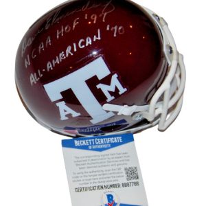 DAVE ELMENDORF signed (TEXAS A&M AGGIES) mini football helmet BECKETT BB97766