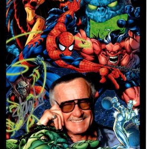 STAN LEE signed 8x10 MARVEL COMICS photo Beckett BAS LOA