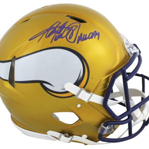 Vikings Adrian Peterson Signed Flash Full Size Speed Proline Helmet BAS Witness