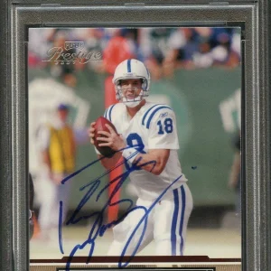 2007 Playoff Prestige #66 Peyton Manning Signed Card PSA Slabbed Colts