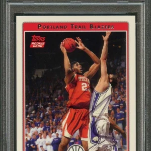 2006-07 Topps Basketball Rookie Card #241 LaMarcus Aldridge Signed AUTO PSA Slab