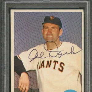 1963 Topps Set Break #258 Alvin Dark Signed Score Card PSA Slabbed Auto Giants