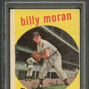1959 Topps #196 Billy Moran Signed Card PSA Slabbed Auto Cleveland
