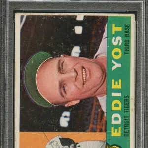 1960 Topps #245 Eddie Yost Signed Card PSA Slabbed Auto Tigers