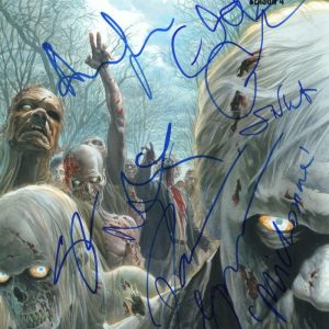 WALKING DEAD CAST SIGNED 11X14 PHOTO LINCOLN-REEDUS+5 AUTOGRAPH BECKETT LOA