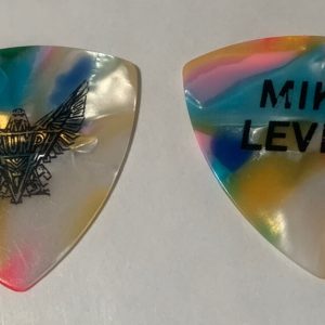 Triumph Mike Levine Large Pink Pearl Pearloid Rock Concert Bass Guitar Pick #1