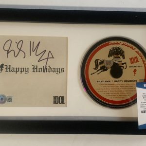 Billy Idol Christmas Signed Autographed Framed CD Display BAS Certified