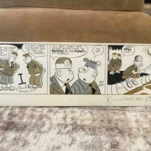 MORT WALKER SIGNED ORIGINAL ART DAILY FROM 1958 SARGE+BEETLE BEETLE BAILEY