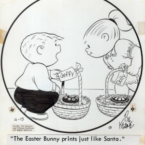 BIL KEANE SIGNED ORIGINAL ART DAILY 1968 RARE EASTER FAMILY CIRCUS