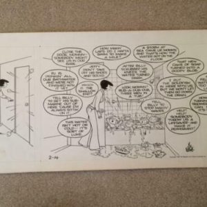 BIL KEANE SIGNED ORIGINAL SUNDAY ARTWORK 1982 VALENTINE'S DAY FAMILY CIRCUS