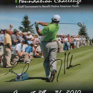 ANNIKA SORENSTAM+JAY HAAS HAND SIGNED GOLF FOLDER+COA PLUS TICKET TO EVENT