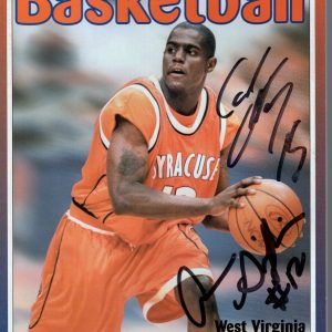 CARMELO ANTHONY AUTOGRAPHED SYRACUSE BK PROGRAM ALLEN GRIFFIN JSA COA