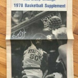 ROOSEVELT BOUIE HAND SIGNED 1978 DAILY ORANGE NEWSPAPER+COA SYRACUSE ORANGE