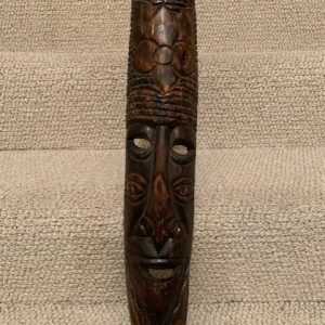 WOODEN WALL MASK CARVING VINTAGE+AWESOME DETAIL 20 INCHES TALL