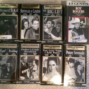 HOLLYWOOD GOLD COLLECTION OF 11 VHS MOVIES 6 UNOPENED 9 BONUS MOVIES
