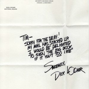DICK LOCHER HAND SIGNED+HAND WRITTEN LETTER+COA GREAT DICK TRACY CARTOONIST