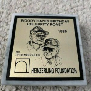 WOODY HAYES BIRTHDAY CELEBRITY ROAST PAPERWEIGHT 1989 OHIO STATE RARE