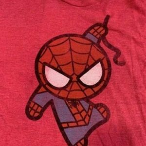 BABY SPIDER-MAN RED MARVEL T-SHIRT AWESOME GRAPHICS GREAT CONDITION 2XL