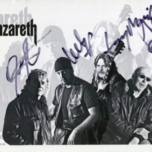 NAZARETH HAND SIGNED NAZARETH NEWS BOOKLET+COA ROCK+ROLL LEGENDS