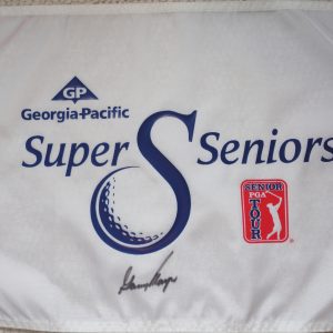 GARY PLAYER HAND SIGNED SUPER SENIORS PGA GOLF FLAG AWESOME+RARE JSA