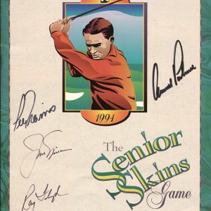 ARNOLD PALMER+JACK NICKLAUS+LEE TREVINO+RAY FLOYD HAND SIGNED GOLF PROGRAM JSA