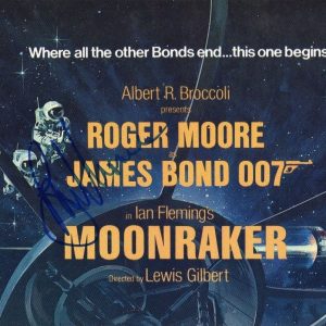 ROGER MOORE HAND SIGNED MOONRAKER PROMO FOLDOUT JAMES BOND RARE JSA