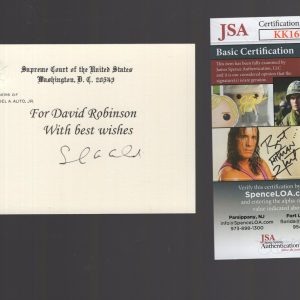 SAMUEL ALITO HAND SIGNED SUPREME COURT CHAMBERS CARD SUPREME COURT JSA