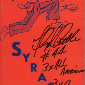 FLOYD LITTLE SIGNED 1964 SYRACUSE MEDIA GUIDE AMAZING CONDITION+RARE JSA