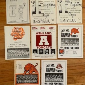11 IRONTON OHIO VINTAGE HIGH SCHOOL FOOTBALL+BK PROGRAMS +5 MORE OHIO HS
