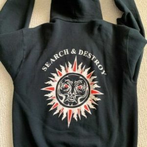 ROLLINS SEARCH+DESTROY HOODED SWEATSHIRT 1992 HENRY ROLLINS VINTAGE+RARE