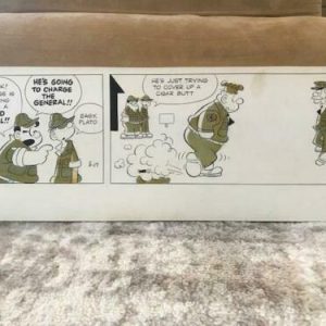 MORT WALKER SIGNED ORIGINAL ART DAILY 1966 BEETLE+SARGE+GENERAL BEETLE BAILEY